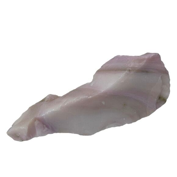 Pink Swirl Milk Glass Art Glass Cullet Glowing Uranium Slag Glass #5GX97 - Picture 6 of 7